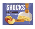 Бисквит протеиновый, FitnesShock (ФитнесШок) 50 г брауни персик в белом шоколаде